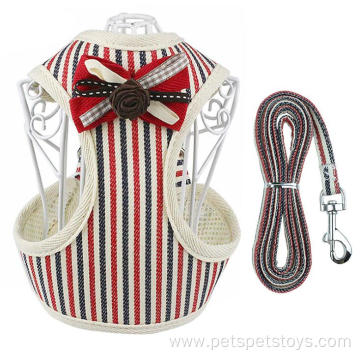 Eco-friendly luxury breathable deluxe stripe dog harness